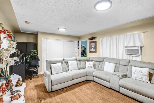 a living room with furniture and a couch