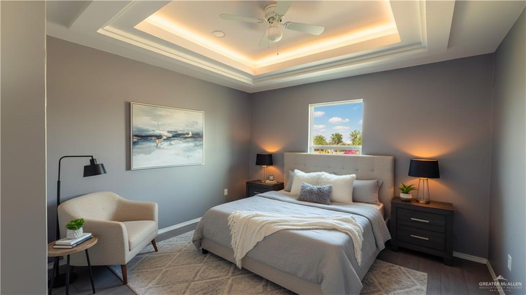 14613 Santa Rita Avenue Mercedes, TX 78570 - Photo 9 of 13 a bedroom with a bed and a painting on the wall