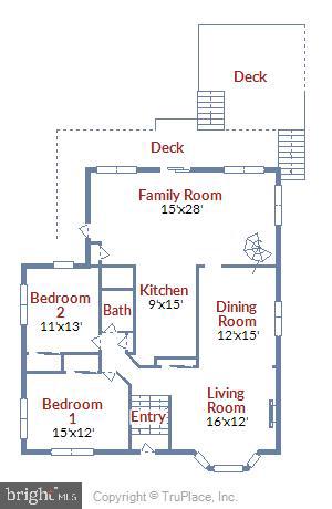 6712 Maxalea Road Baltimore, MD 21239 - Photo 35 of 36 Main Level Floor Plan