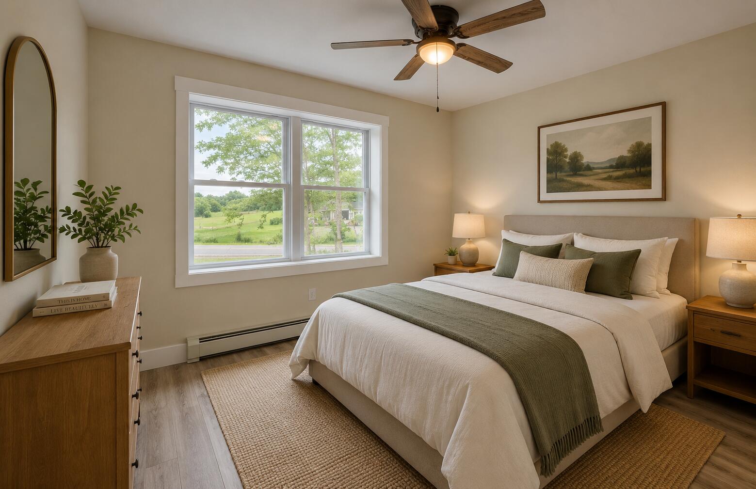 121 Pleasant View Ridge Road China, ME 04358 - Photo 23 of 43 Ai Staged Upper Level Bedroom 1