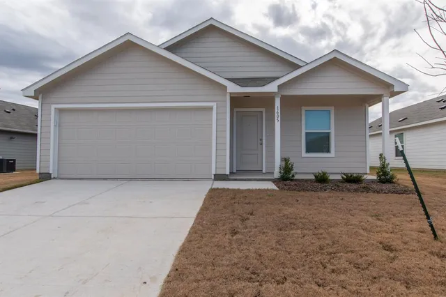 a view of backyard of house