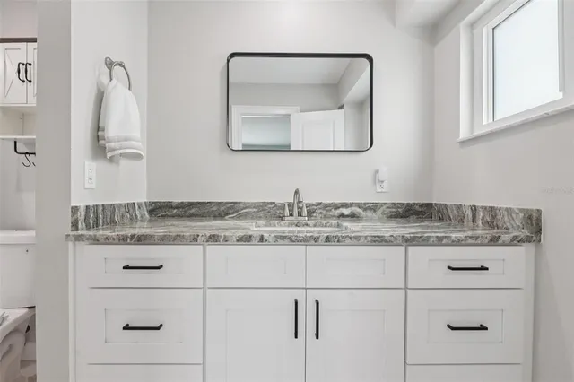 a house view with garden space