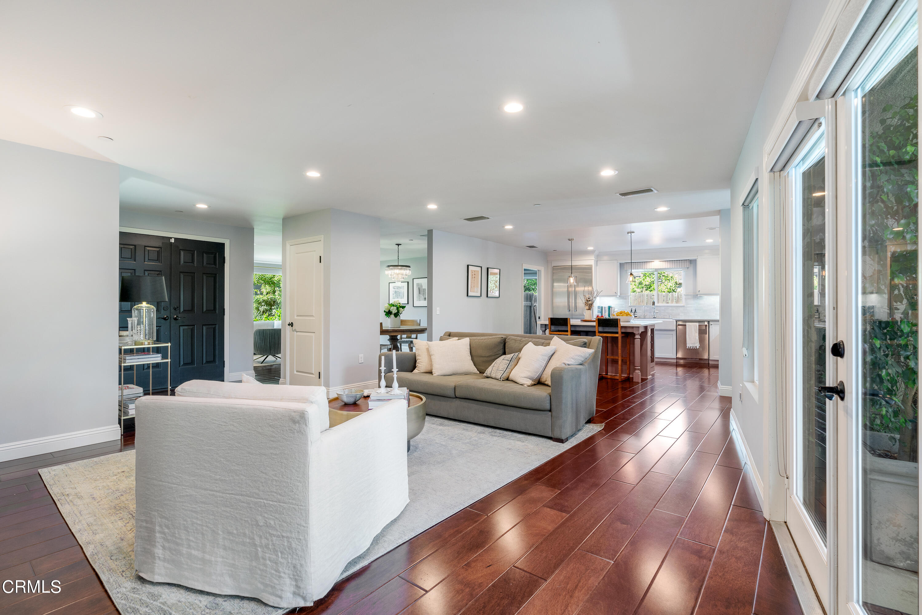 3760 Hampton Road Pasadena, CA 91107 - Photo 4 of 22 a living room with furniture and a wooden floor