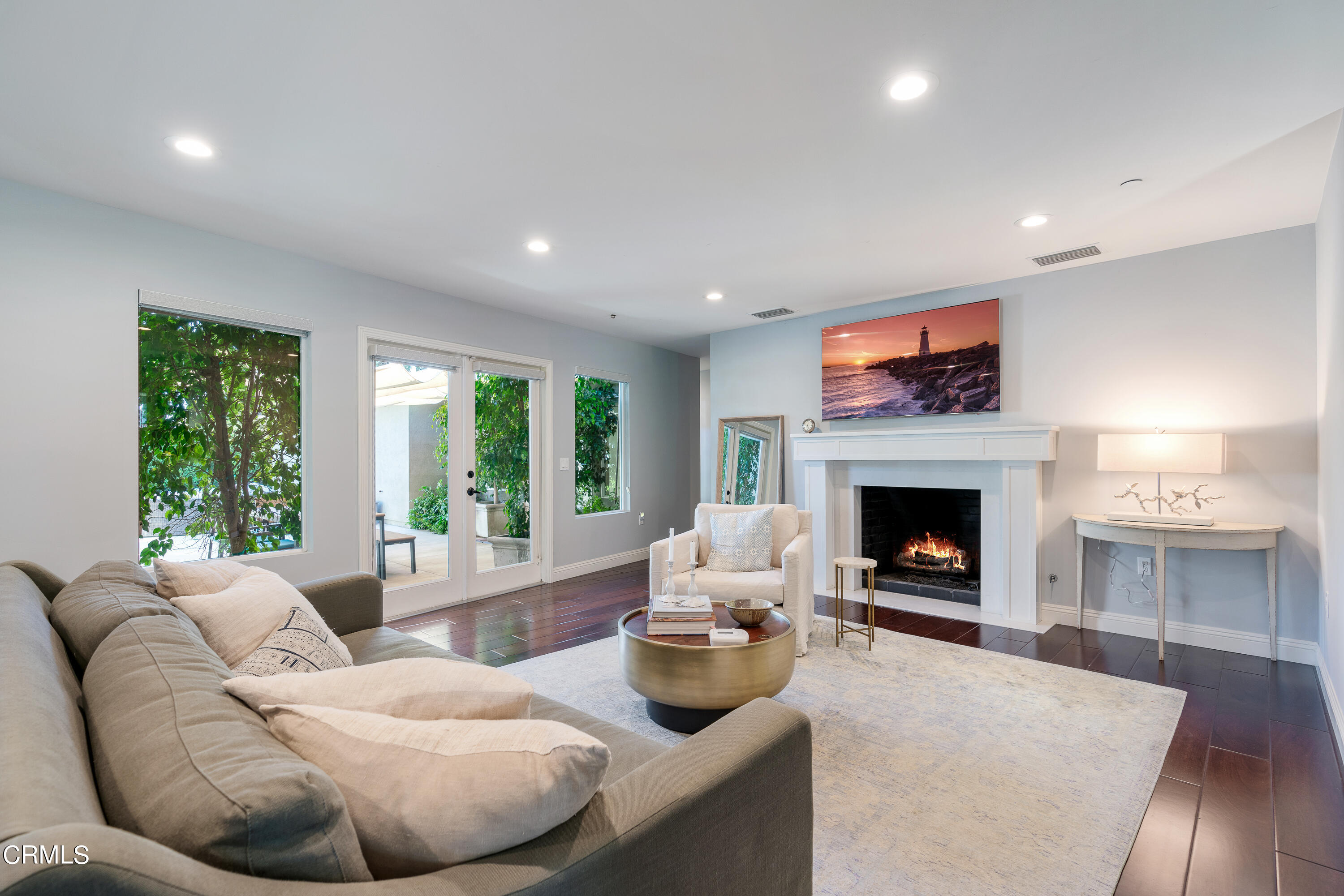 3760 Hampton Road Pasadena, CA 91107 - Photo 5 of 22 a living room with furniture and a fireplace