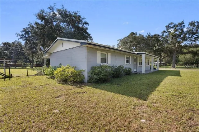 a house view with a garden space