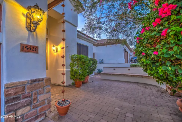 a house view with a outdoor space