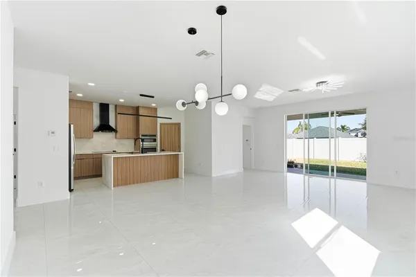 a view of yard with ocean view