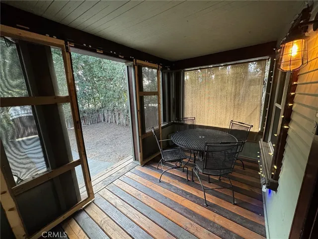 a view of a hardwood & deck
