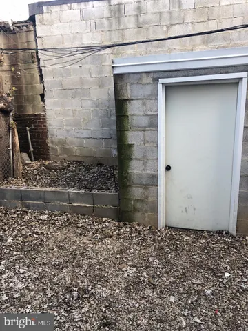 a view of a wooden door