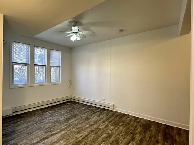 an empty room with a window