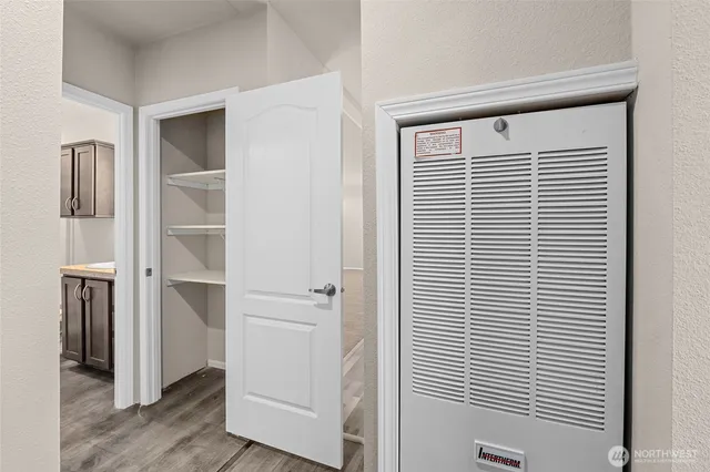 a view of closet area with window