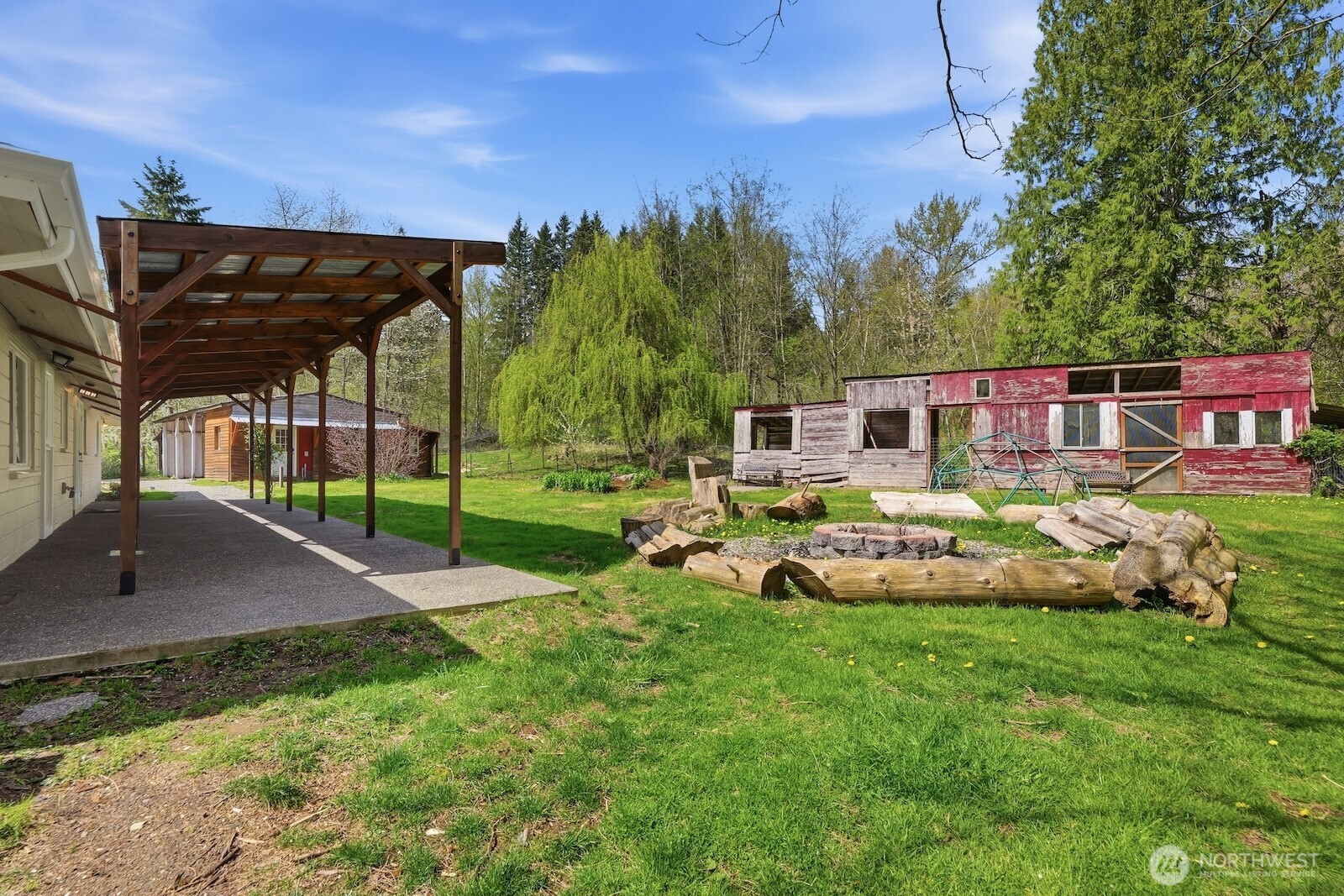 11617 Fay Road Northeast Carnation, WA 98014 - Photo 25 of 40 a view of a backyard with sitting area