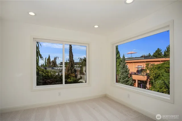 a view of a glass door with a window