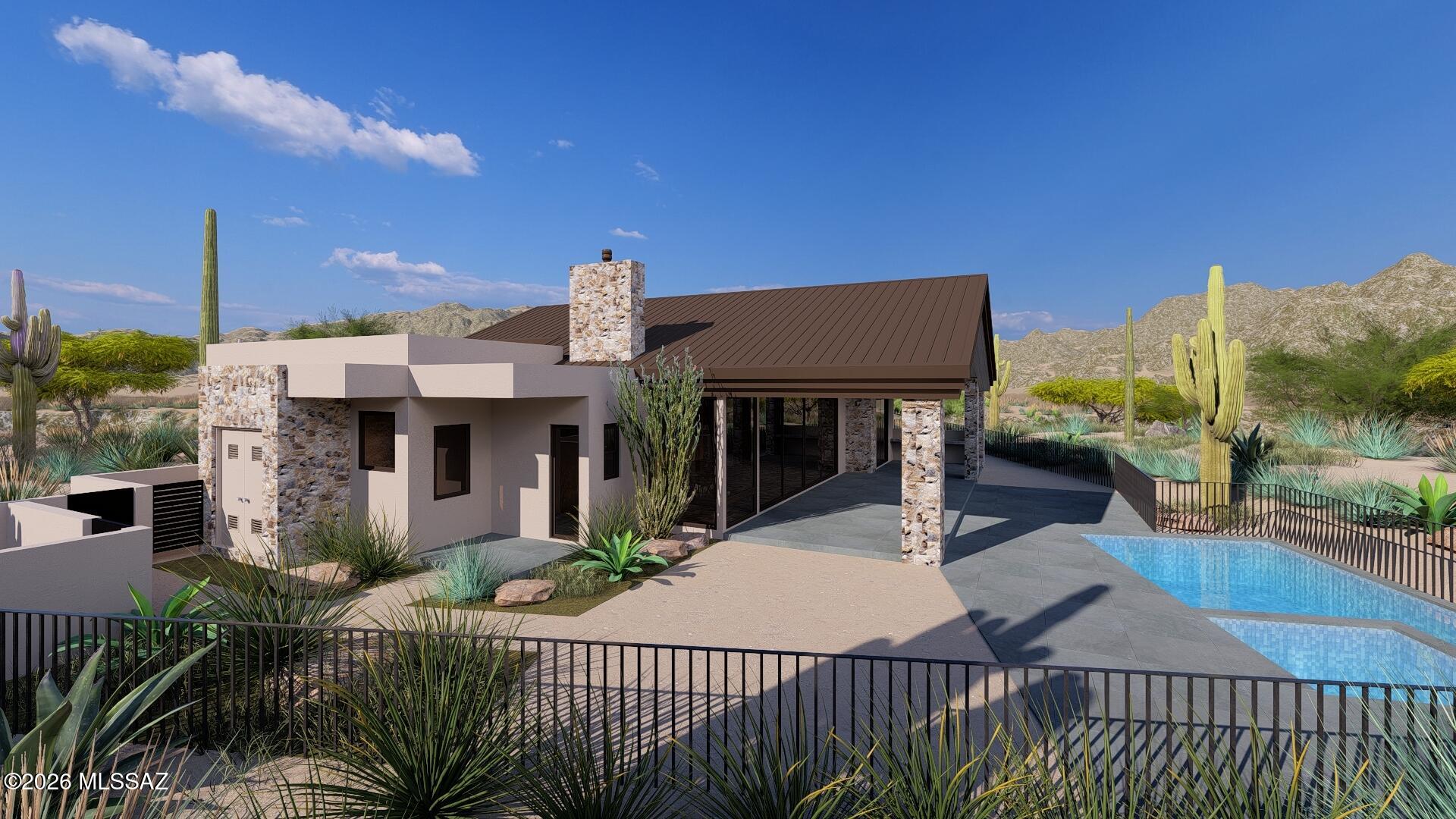 14958 North Slippery Ridge Loop, Unit 416 Oro Valley, AZ 85755 - Photo 4 of 17 Right Side Rendering- Lot 416
