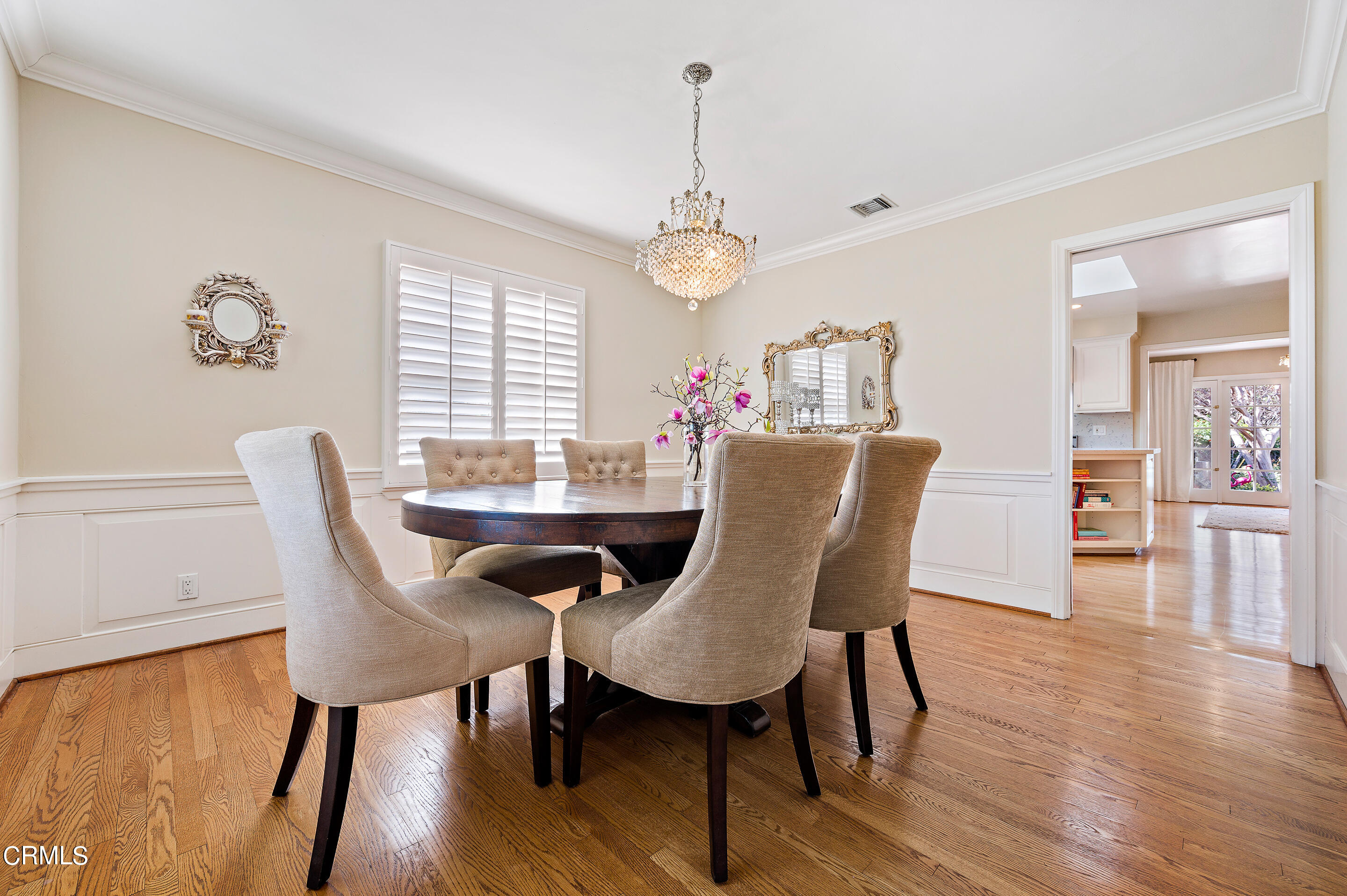 411 Monte Vista Road Arcadia, CA 91007 - Photo 12 of 49 a dining room with furniture a chandelier and wooden floor