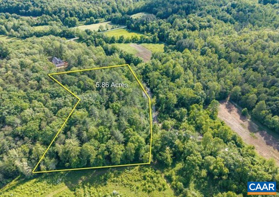 0 Chapman Road Stanardsville, VA 22973 - Photo 3 of 5 an aerial view of a residential houses with a yard and lake