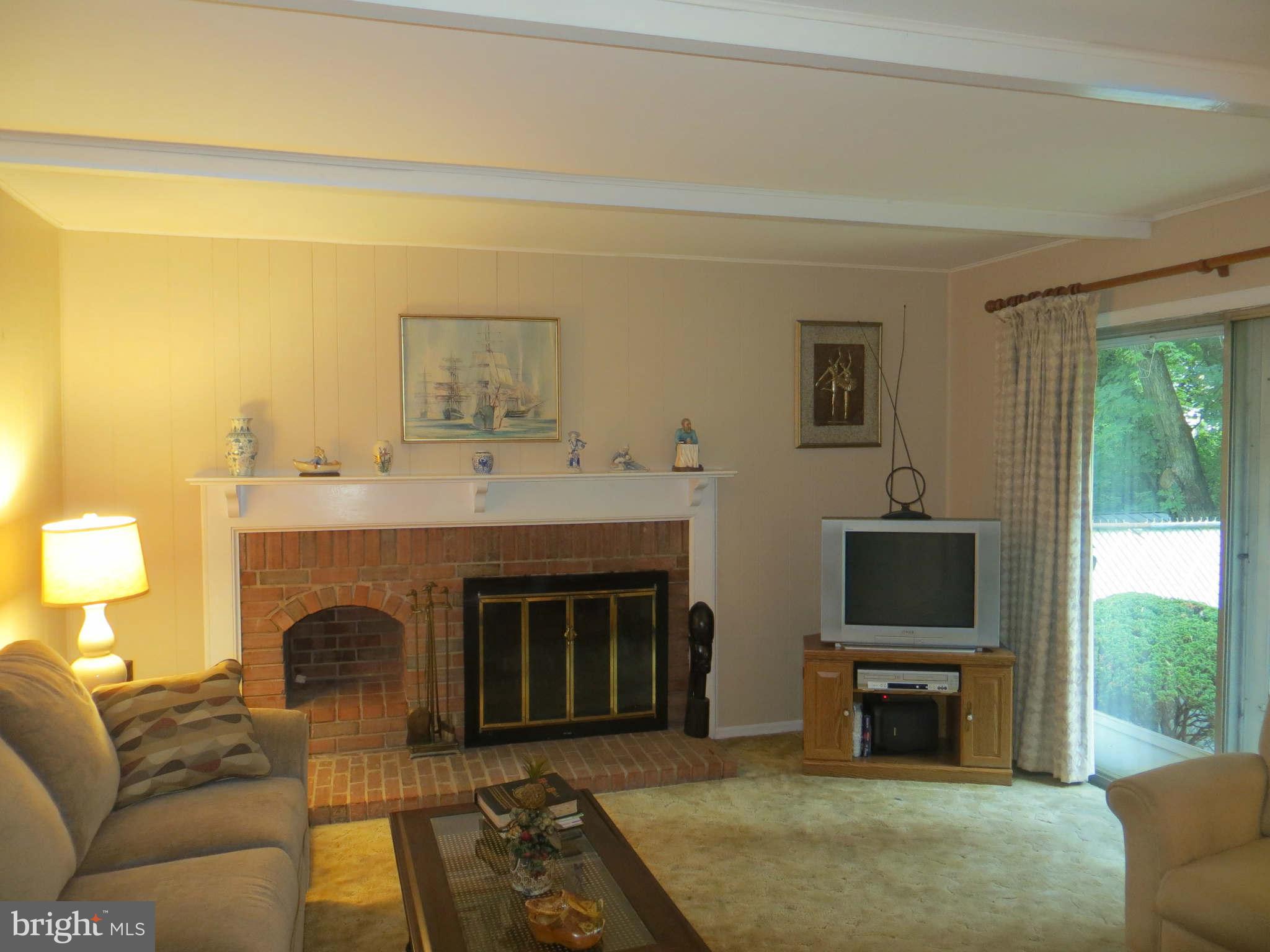 12504 Kuhl Road Silver Spring, MD 20902 - Photo 4 of 27 a living room with furniture a flat screen tv and a fireplace