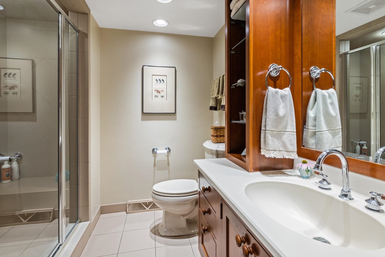 6351 Harlem Road Loves Park, IL 61111 - Photo 23 of 74 a bathroom with a sink toilet and shower