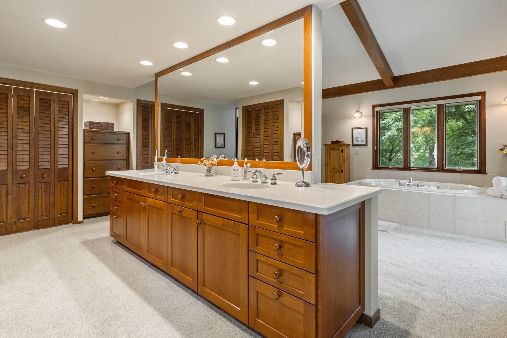 6351 Harlem Road Loves Park, IL 61111 - Photo 35 of 74 a large bathroom with a large tub and sink