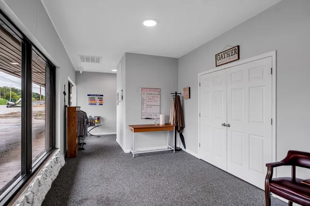 a view of game room with window