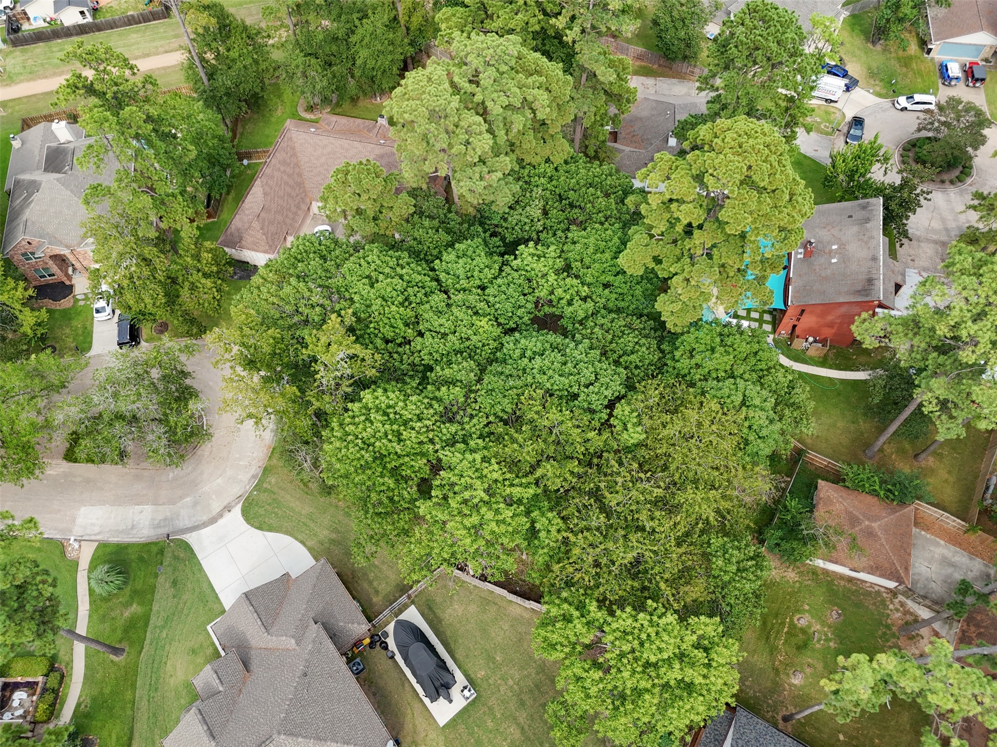 3403 Concord Circle Montgomery, TX 77356 - Photo 15 of 17 an aerial view of a house with garden space and street view
