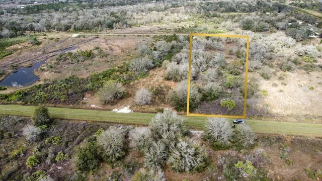 an aerial view of residential building and trees