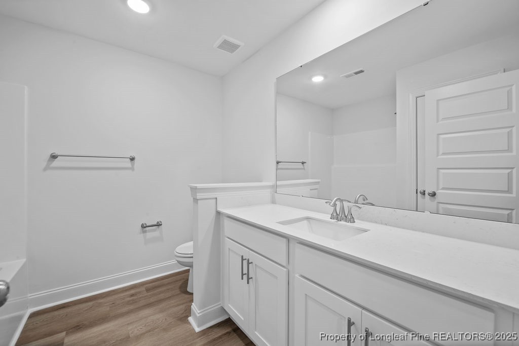 1004 Rhum Drive Fayetteville, NC 28311 - Photo 23 of 34 a bathroom with a sink a toilet and vanity