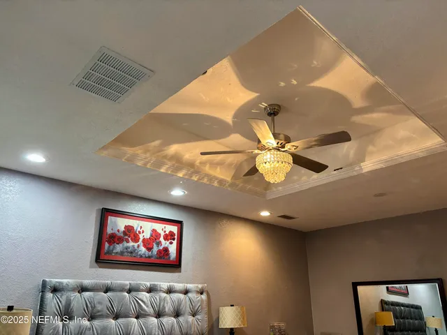 a view of a projector room with window and a projector