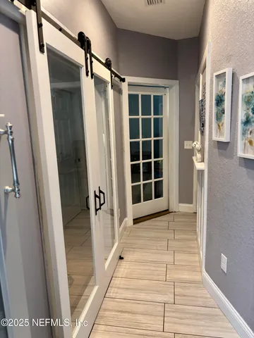 a view of a walk in closet