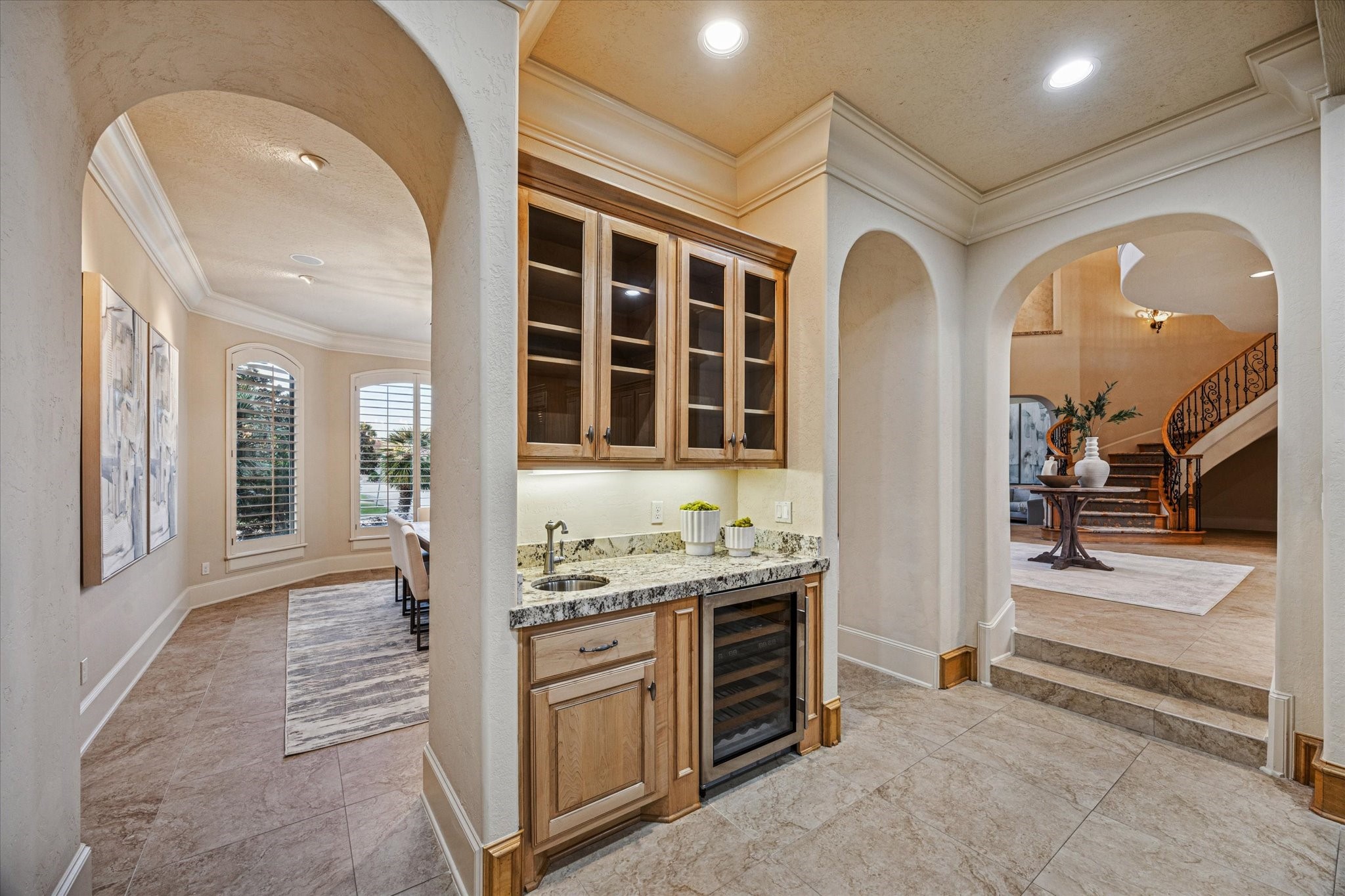 13907 Slate Creek Lane Houston, TX 77077 - Photo 12 of 29 a view of a hallway with entryway and windows