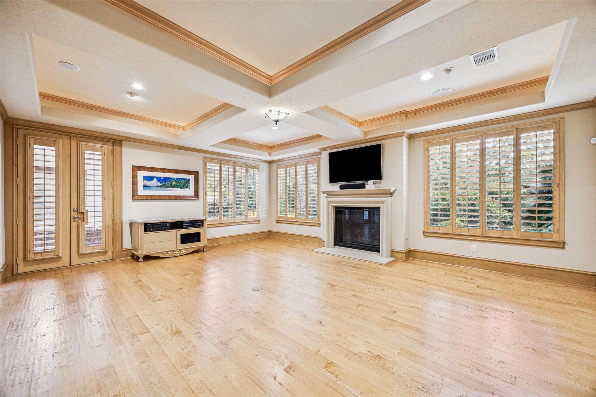 13907 Slate Creek Lane Houston, TX 77077 - Photo 17 of 29 a view of an empty room with a fireplace and a window