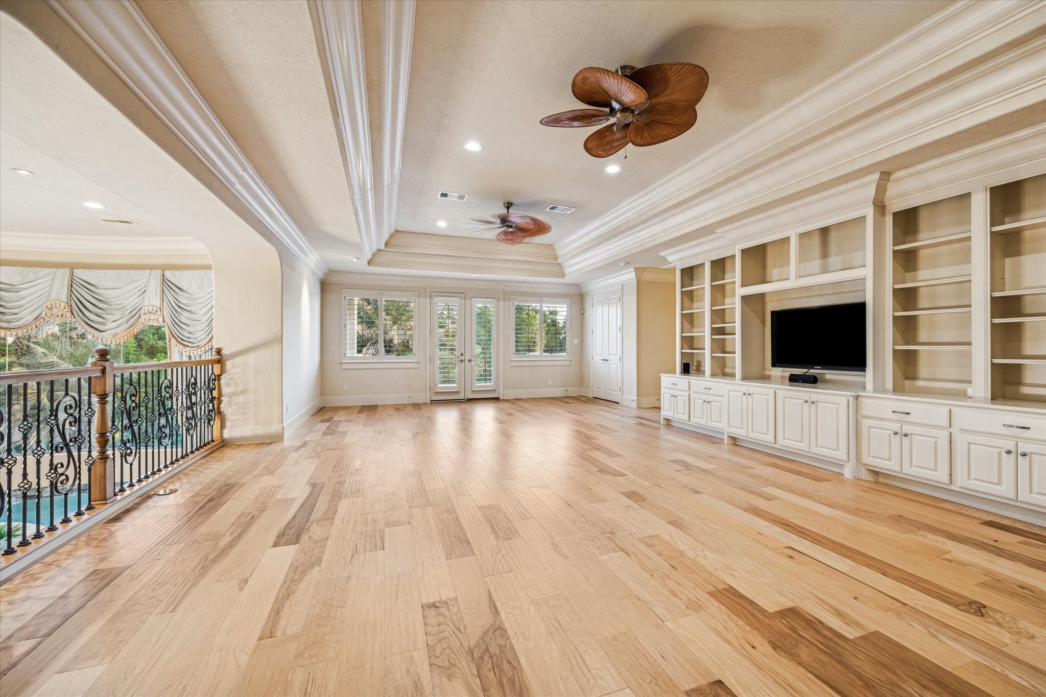 13907 Slate Creek Lane Houston, TX 77077 - Photo 20 of 29 a view of an empty room with a window and a kitchen