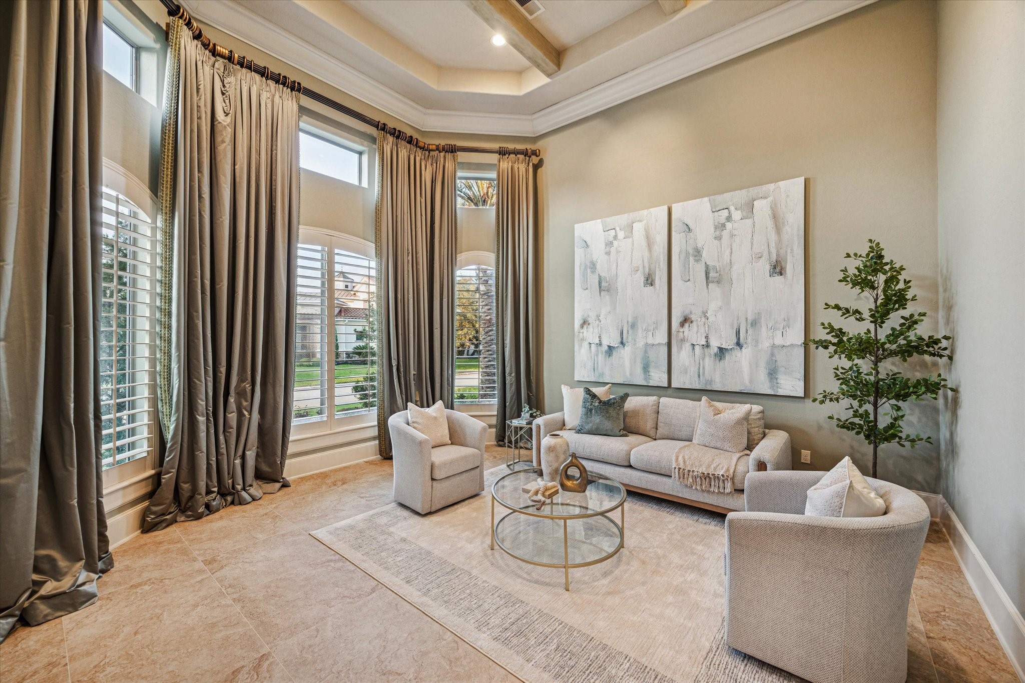 13907 Slate Creek Lane Houston, TX 77077 - Photo 7 of 29 a living room with furniture and a large window