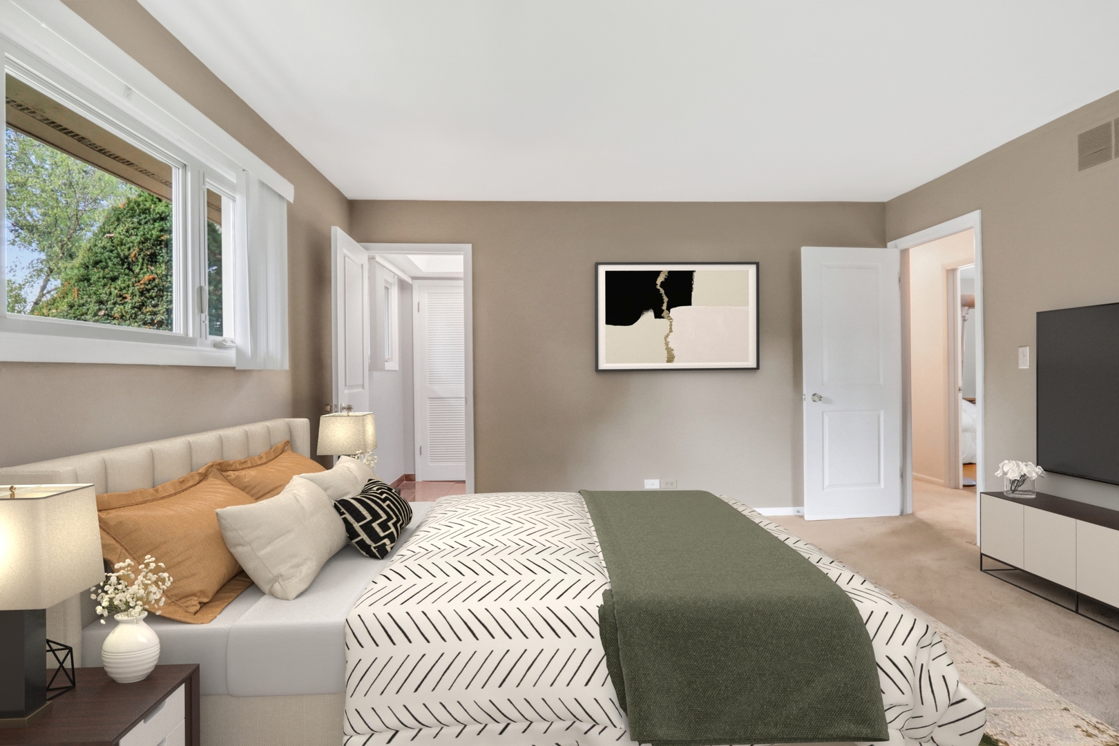 230 North Alleghany Road Grayslake, IL 60030 - Photo 27 of 53 a bedroom with a bed and a television