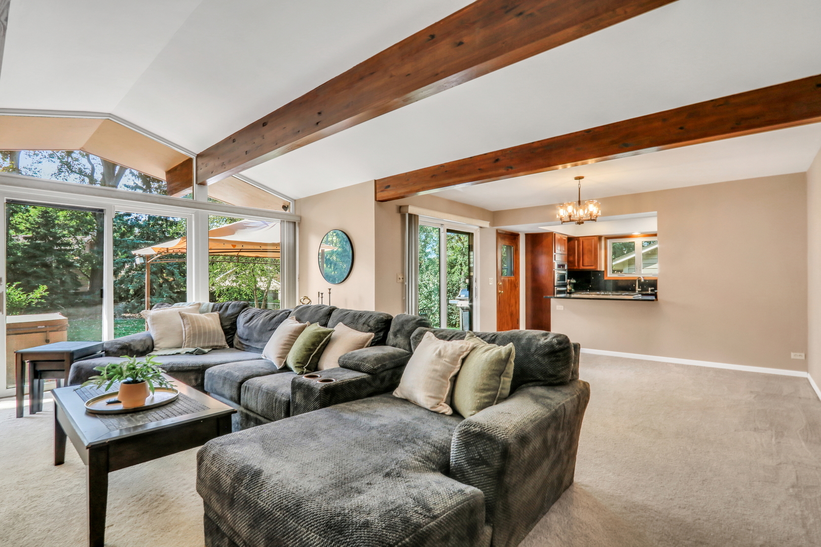 230 North Alleghany Road Grayslake, IL 60030 - Photo 6 of 53 a living room with furniture and a large window