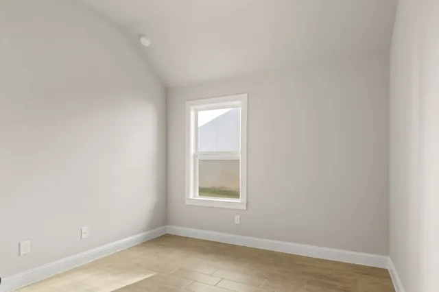 an empty room with a window