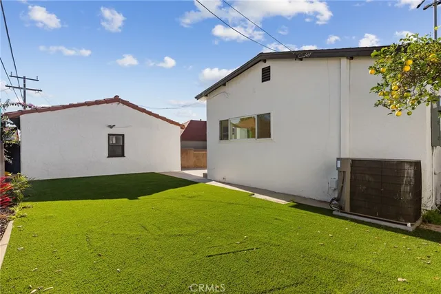 a backyard of a house
