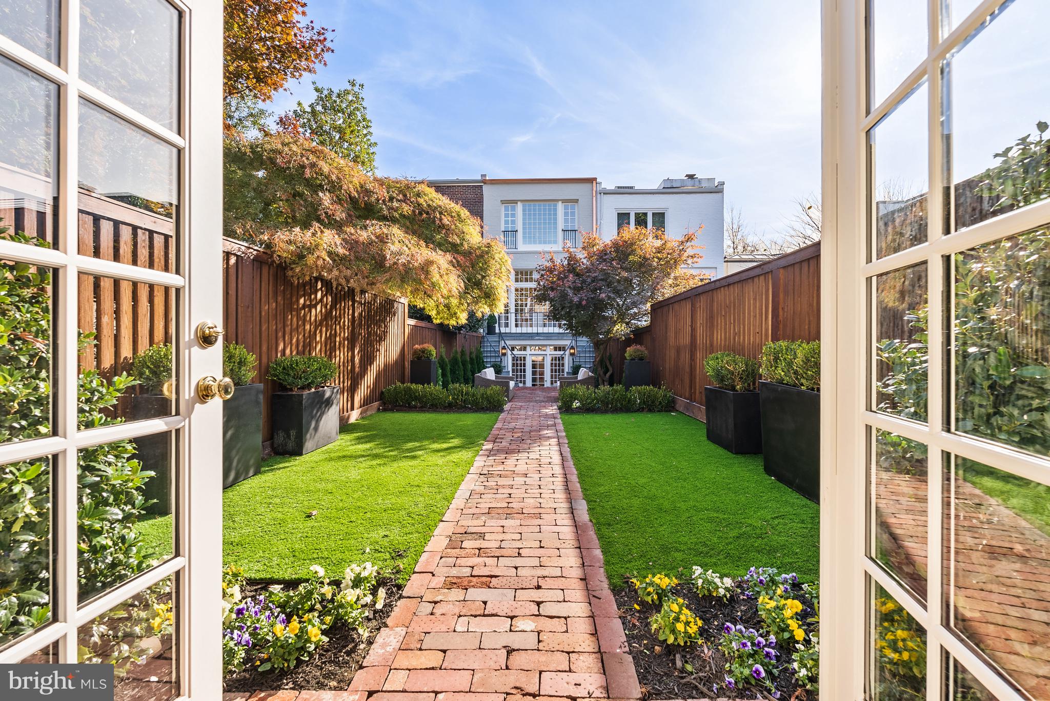 3321 Dent Place Northwest Washington, DC 20007 - Photo 28 of 29 a view of a garden with pathway