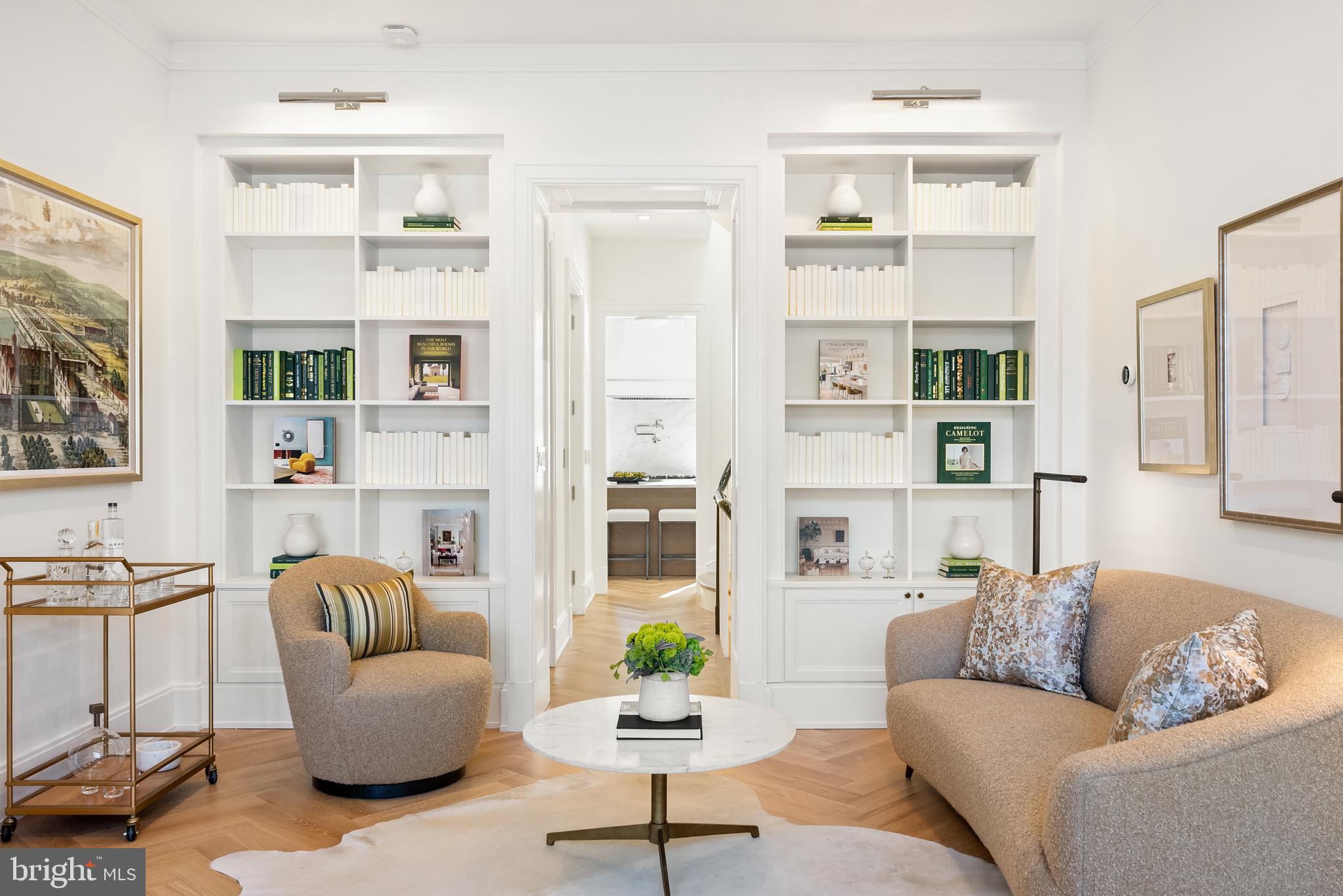 3321 Dent Place Northwest Washington, DC 20007 - Photo 6 of 29 a living room with furniture cabinets and a table