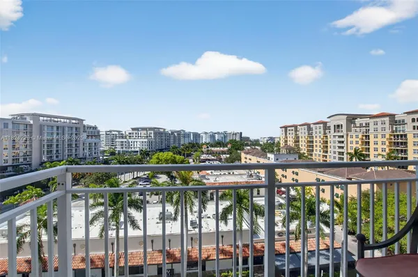 a city view with tall buildings