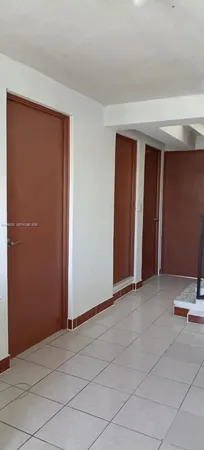 an empty room with closet