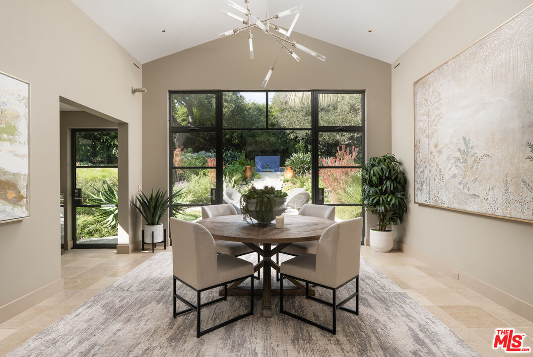 796 Hot Springs Road Montecito, CA 93108 - Photo 16 of 47 a view of a dining room with furniture window and outside view