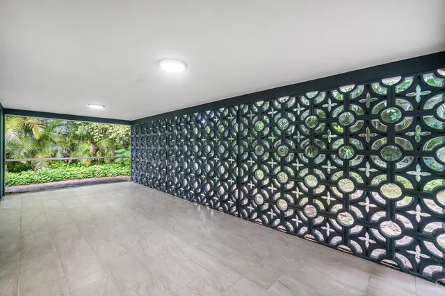 a view of a street from a balcony