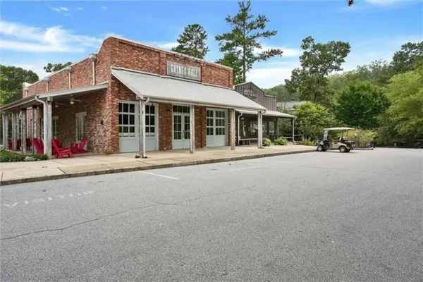 a view of a building with street view