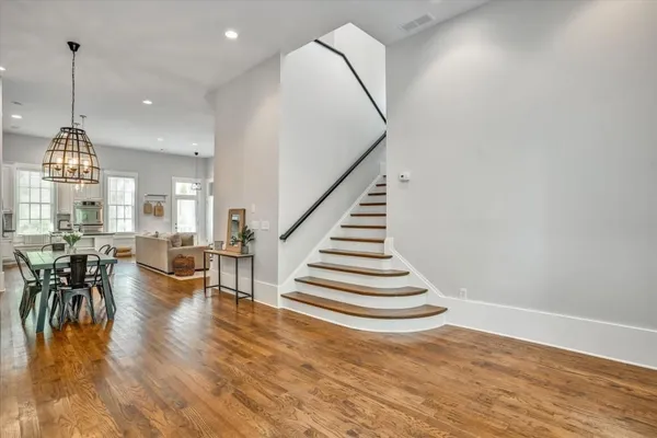 a view of entryway and dining room