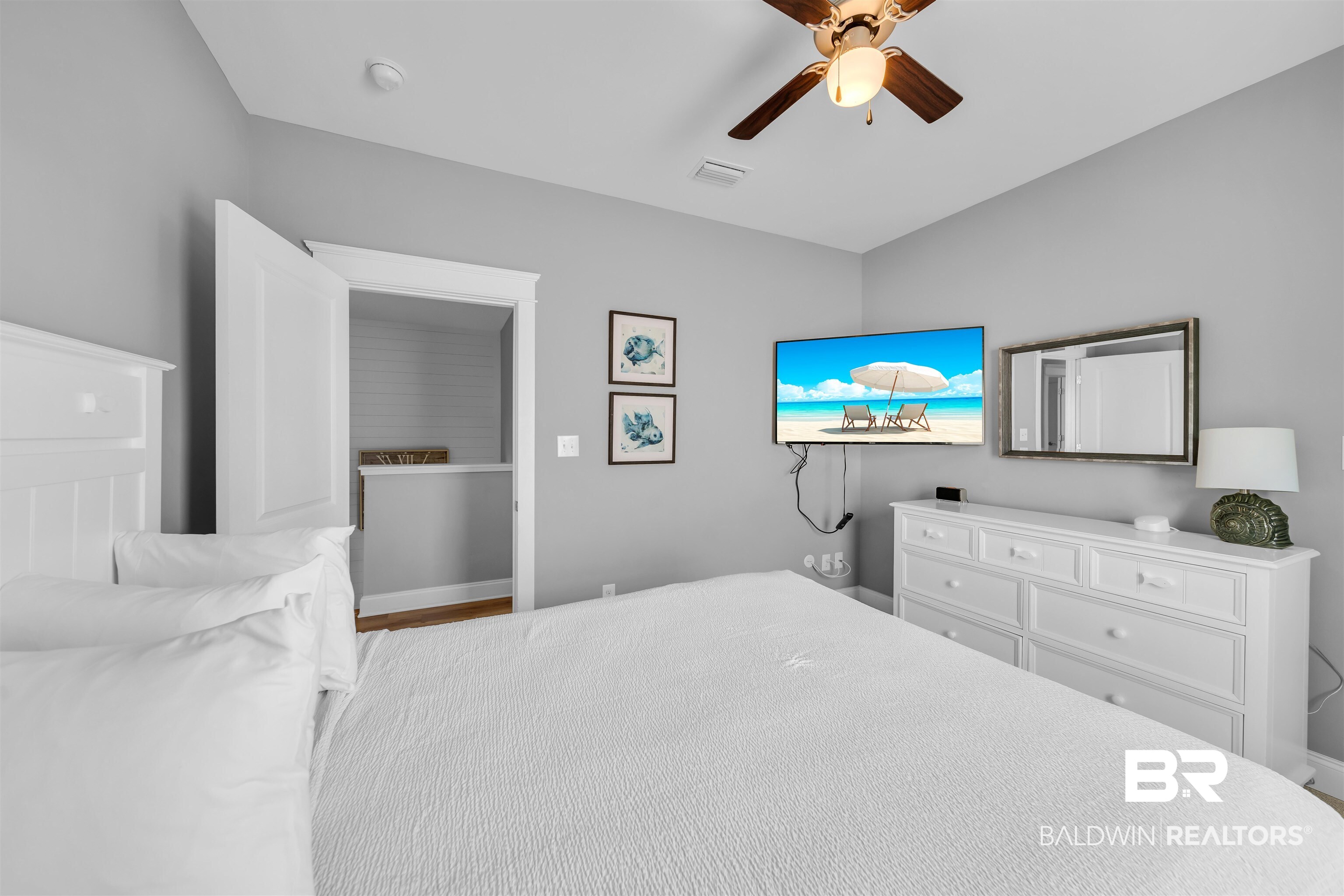 47 Parks Edge Orange Beach, AL 36561 - Photo 21 of 40 Bedroom with wood finished floors and a ceiling fan