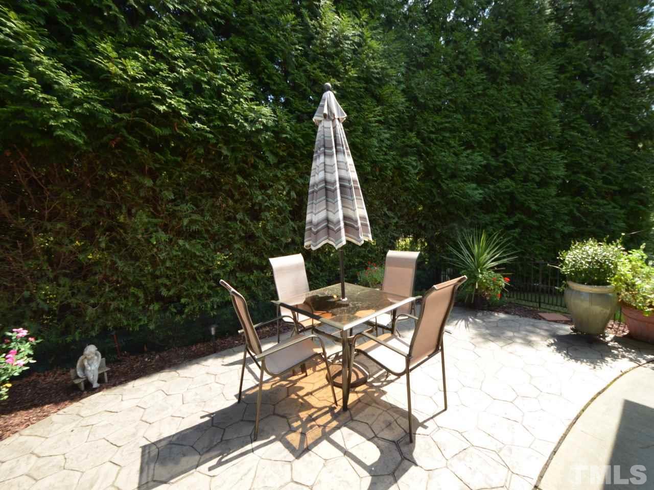 9714 Renfield Drive Raleigh, NC 27617 - Photo 19 of 25 a view of backyard with furniture and plants