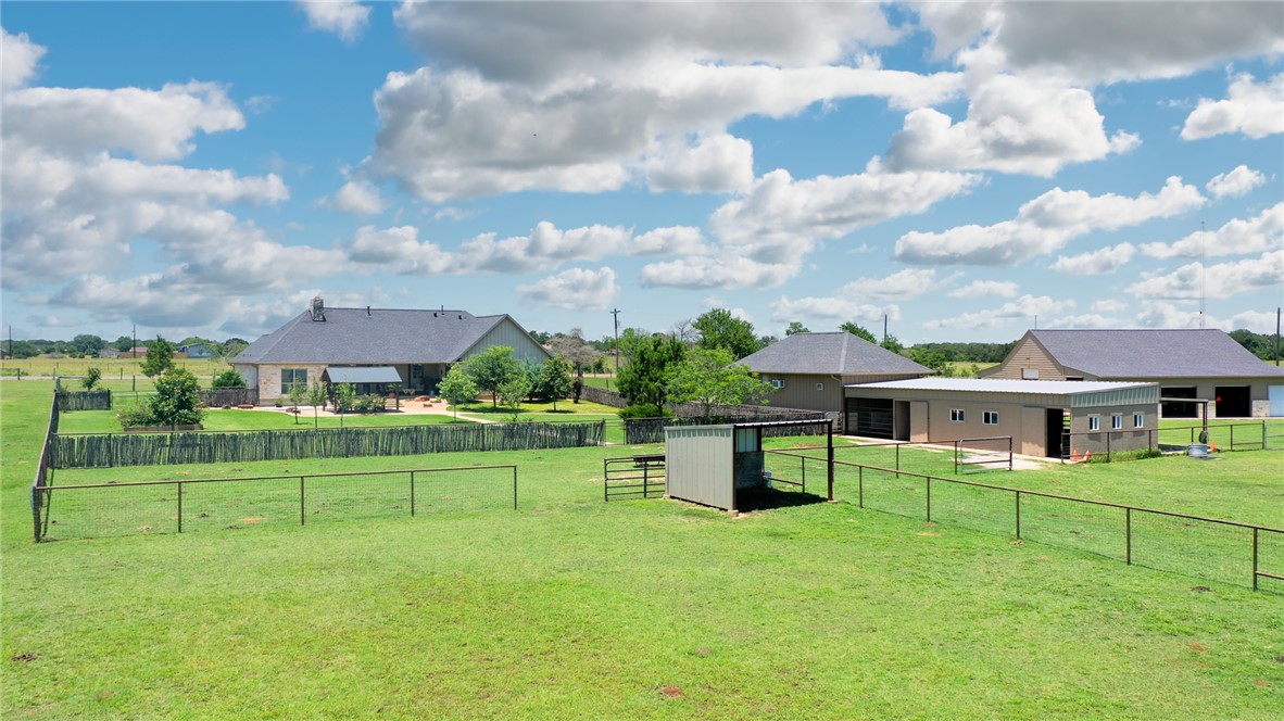 9652 Locke Road Bryan, TX 77808 - Photo 48 of 50 AERIAL SHOWING ALL OUTBUILDINGS