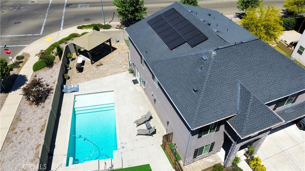 4407 Kerr Court Merced, CA 95348 - Photo 30 of 30 Aerial of Home, Solar and Pool.