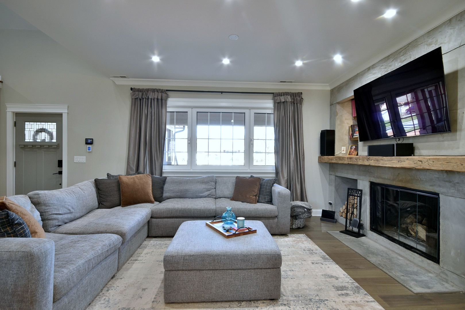 1237 Huber Lane Glenview, IL 60025 - Photo 16 of 49 a living room with furniture and a fireplace